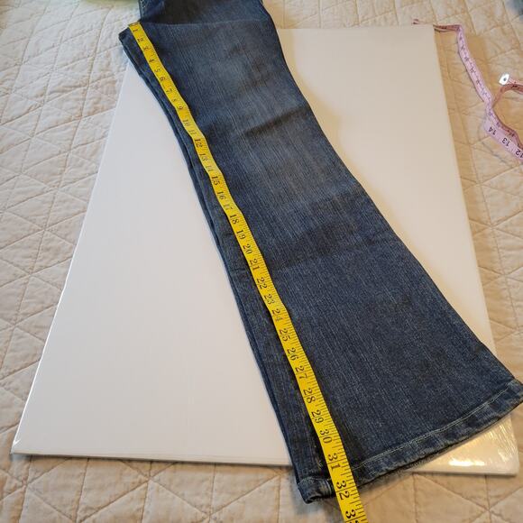 Mossimo Denim Jeans Juniors 7 Boot Cut Low Rise Flap Pocket Boho Cowgirl Western - Picture 10 of 11